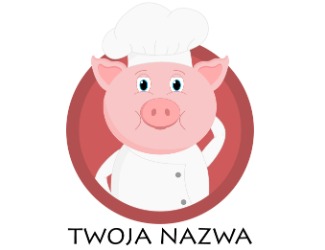 Projektowanie logo dla firmy, konkurs graficzny świnka kucharz